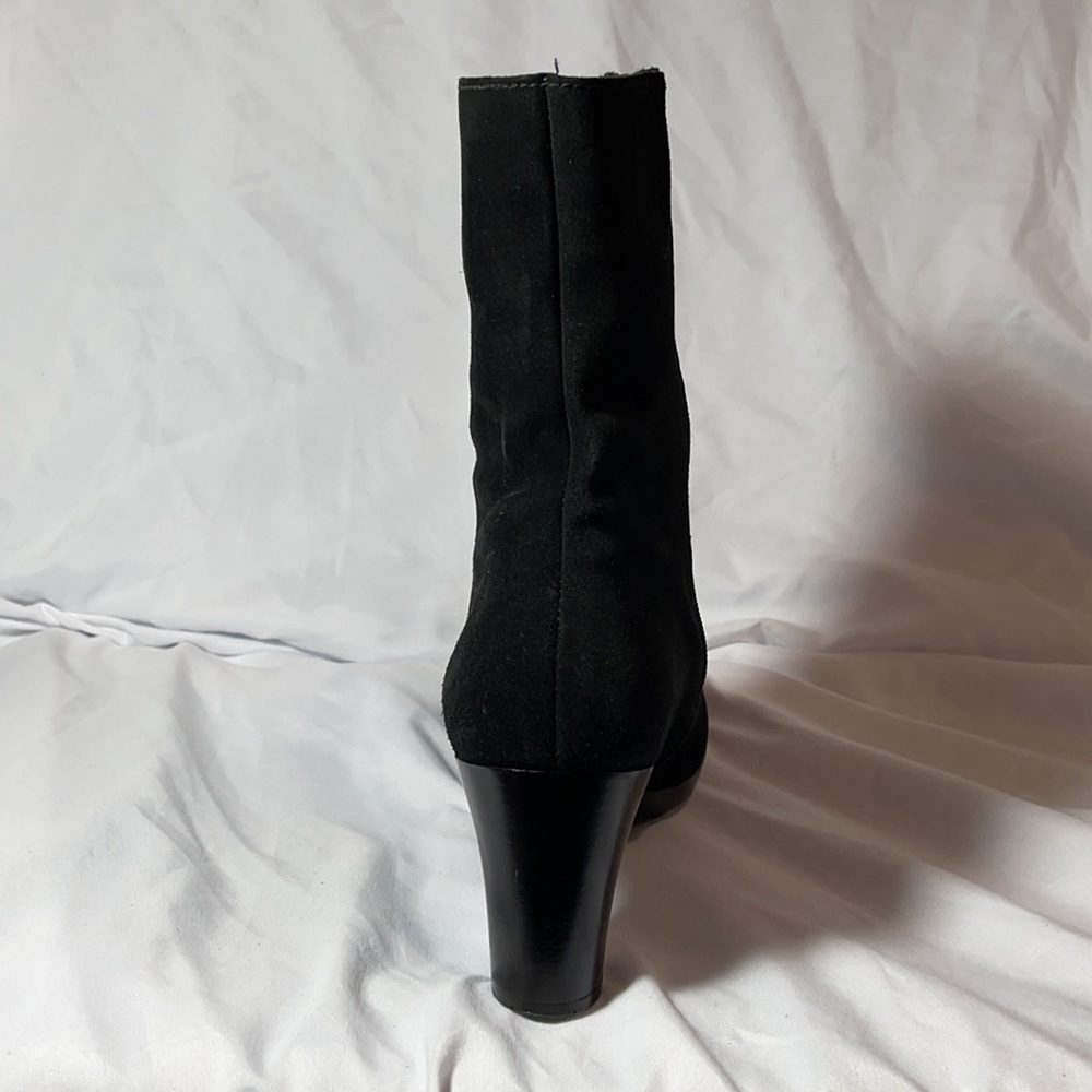 La CANADIENNE Black Suede Ankle Boots Size 9.5 - Picture 6 of 12